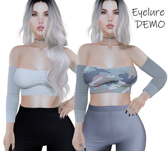 Eyelure Back Tied Crop Top - DEMO
