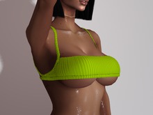 YENTEMENTS - KNIT STRING BRA (NEON)