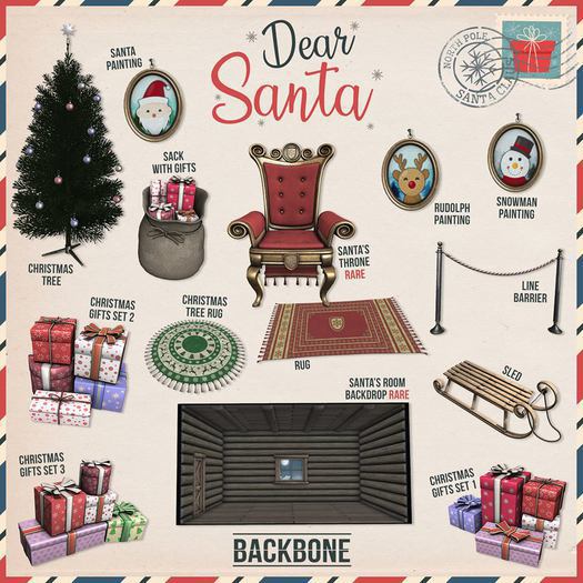 BackBone Dear Santa - Christmas Tree Rug