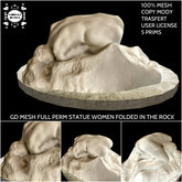 GD MESH FULL PERM STATUE WOMEN FOLDED IN THE ROCK