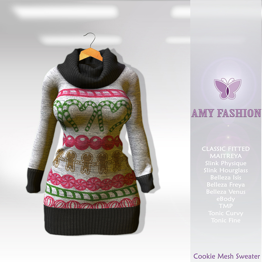 =AF= Cookie Mesh Sweater - Black