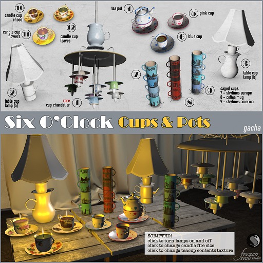!six o'clock! [CUPS & POTS - Complete Set