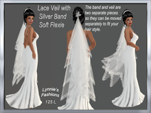 LACE VEIL WITH SILVER BAND UNPACK