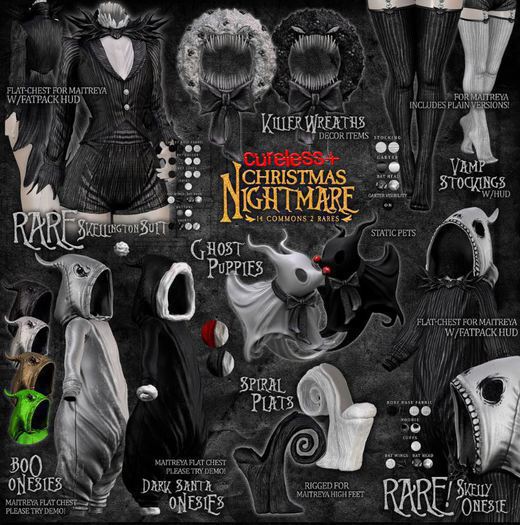 CURELESS[+] Christmas Nightmare / Vamp Stockings / WHITE