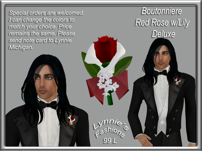 BOUTONNIERE DELUXE RED UNPACK