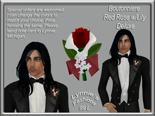BOUTONNIERE DELUXE RED UNPACK