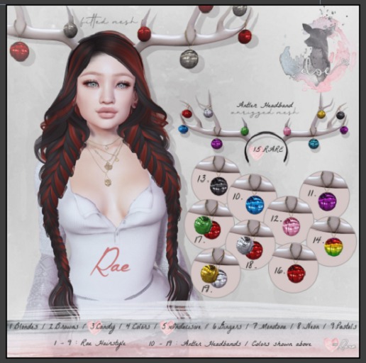 10.Doe: Rae Antlers Headband - Blue b