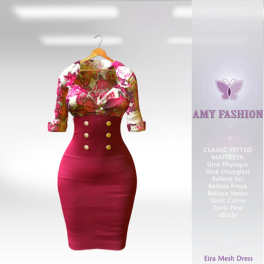 =AF= Eira Mesh Dress - Red