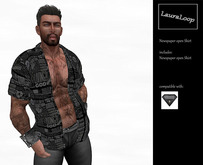 LauraLoop Newspaper Shirt Aesthetic