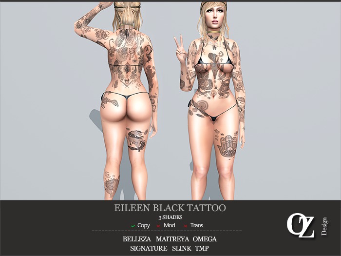 Oz Design : Eileen Black Tattoo