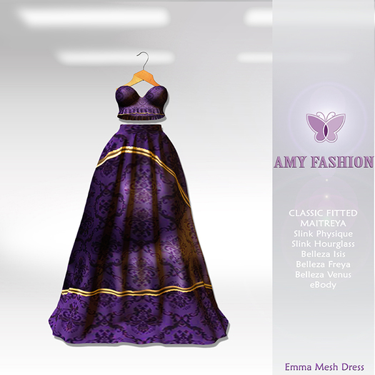 =AF= Emma Mesh Dress - Purple