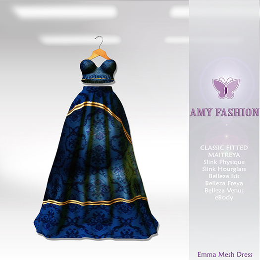 =AF= Emma Mesh Dress - Blue
