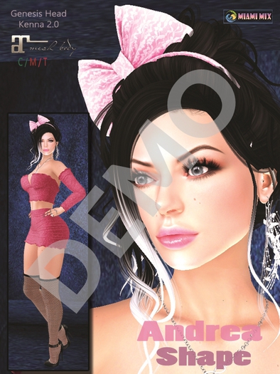 DEMO Andrea Shape for Genesis Mesh Head Kenna - Maitreya Body