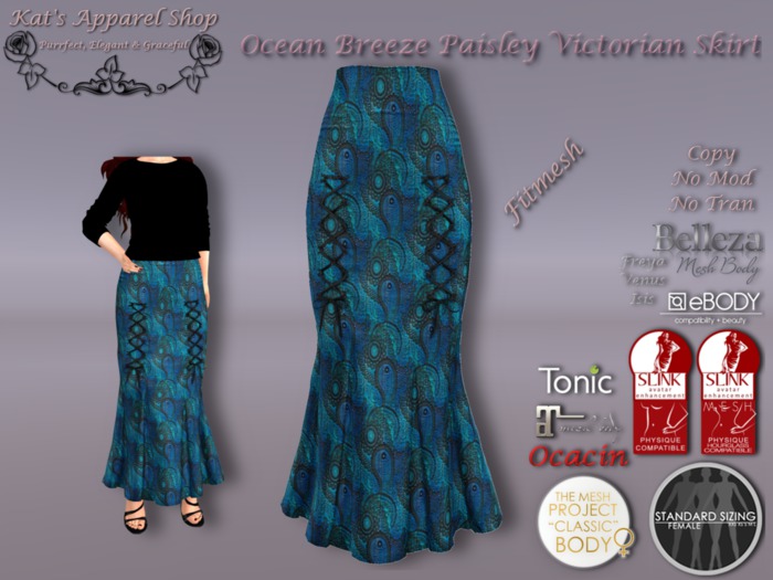 KAS-Fitmesh Ocean Breeze Paisley Skirt Demo