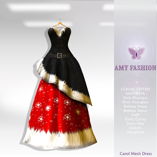 =AF= Carol Mesh Dress - Red and Black