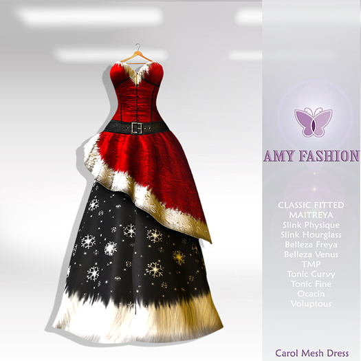 =AF= Carol Mesh Dress - Black and Red