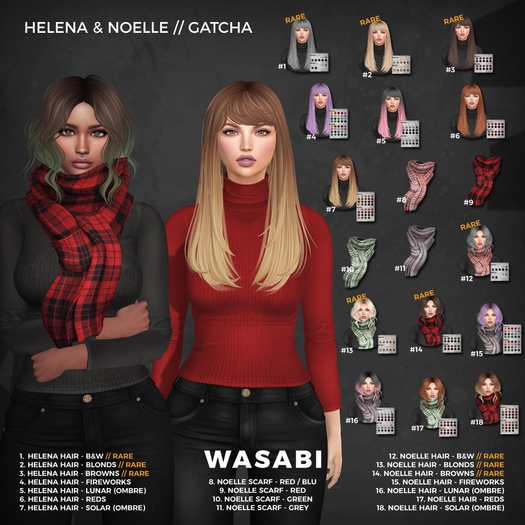 Wasabi // Helena Mesh Hair - Fireworks #4