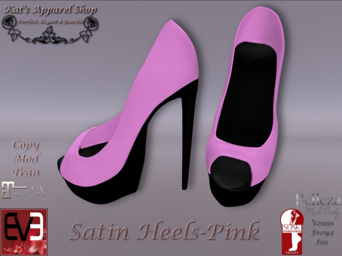 KAS-Satin Heels Pink DEMO