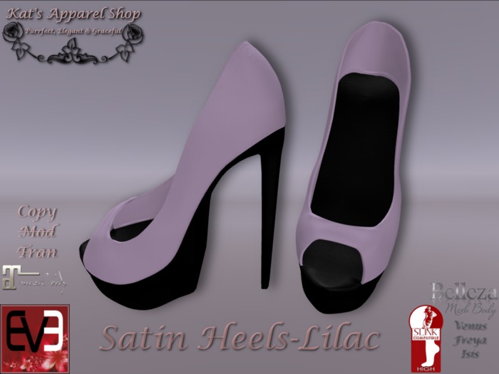 KAS-Satin Heels Lilac DEMO