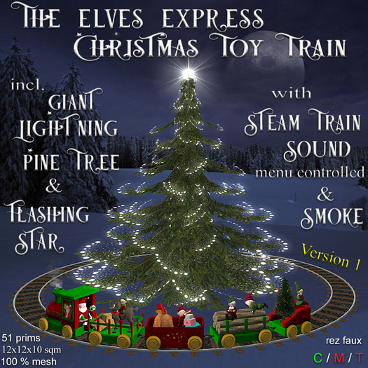 Second Life Marketplace - Christmas Toy - The Elves Express Toy Train ...