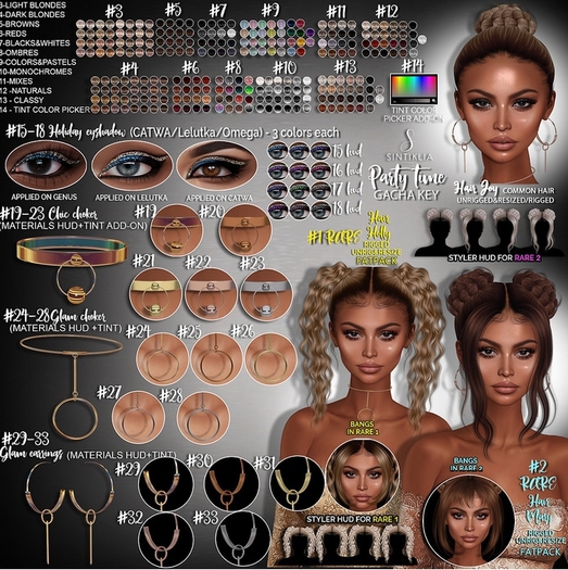 #14 Sintiklia - Party time - Hair Joy - Tint color picker addon