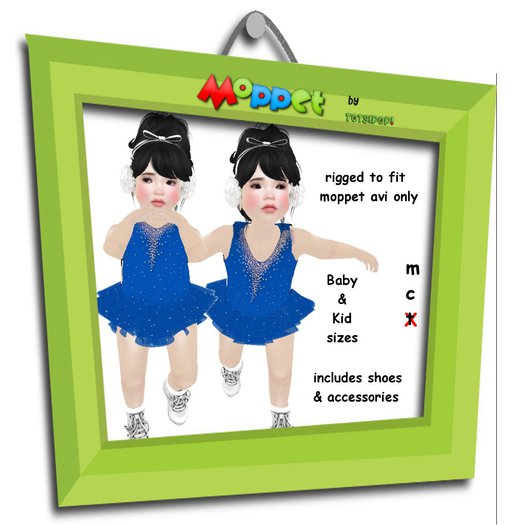 Moppet Ice Skate Blue Set