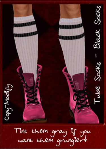 ++Randomocity++ Black Stripes - Tube Socks, Knee High