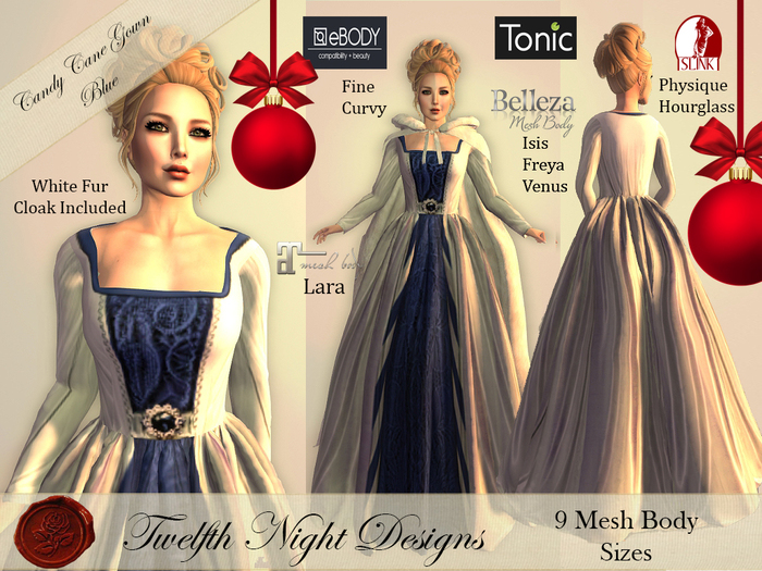 Candy Cane Blue Gown