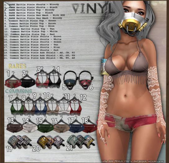 Vinyl - Battle Pixies Gas Mask Gacha Pak Bloody RARE