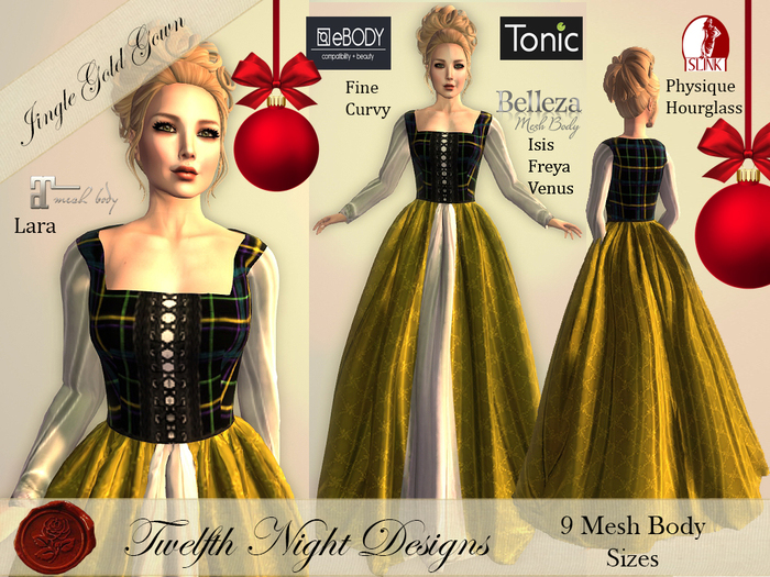 Jingle Gold Gown