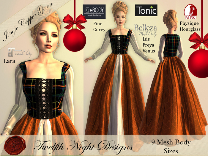 Jingle Copper Gown