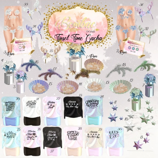 9. {Bombae} Tinsel Time Stars Mint