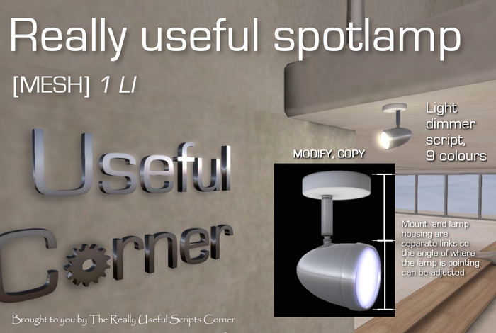 Really Useful Spotlamp (1 LI, 9 light colours)