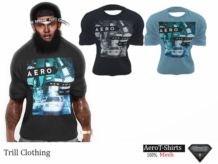 Aesthetic Aero Newyork Tee ( Navy)