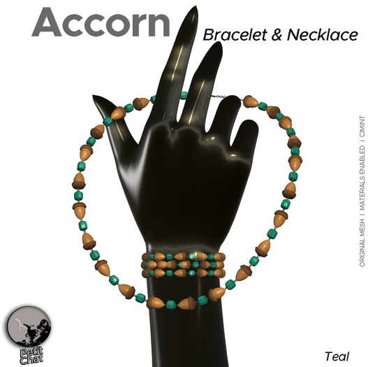 *PC* Acorn Set Teal  PROMO PRICE 50%OFF