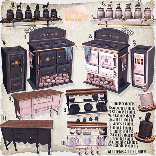 Birdy - Forest Kitchen - Stove - Light