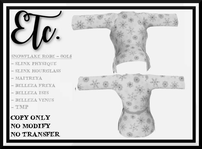 DEMO Etc. Snowflake Robe -