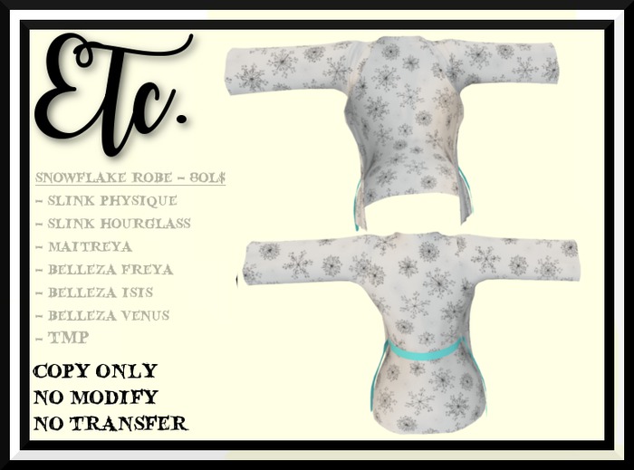 Etc. Snowflake Robe - WHITE