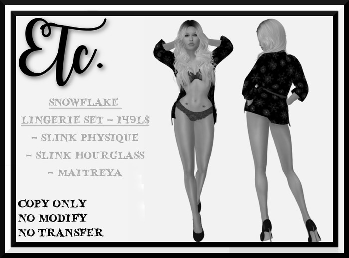 DEMO Etc. Snowflake Lingerie Set
