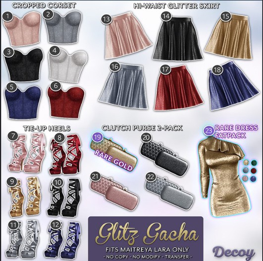 Decoy - Glitz Gacha: #4 Cropped Corset White