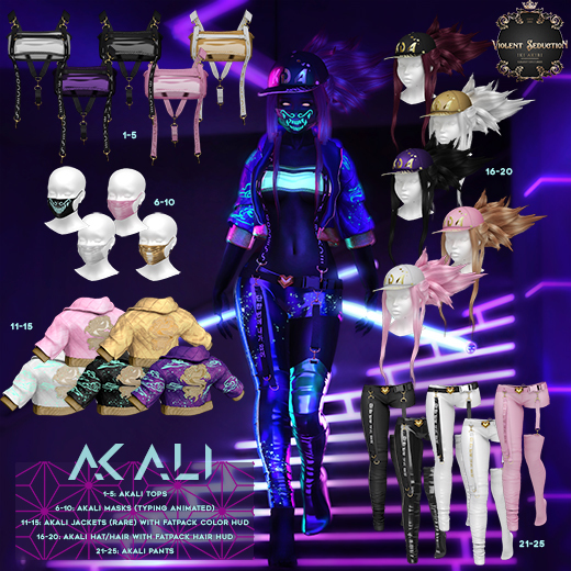 Violent Seduction - Akali Mask (Pink)