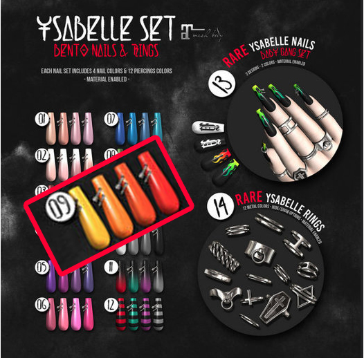 -SU!- Ysabelle Set - Nails - (Maitreya) /09/