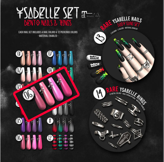 -SU!- Ysabelle Set - Nails - (Maitreya) /06/