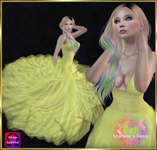 ~*~Shar's Gowns~*~Sheer Lime