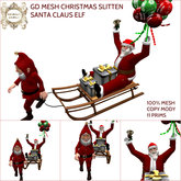 GD MESH CHRISTMAS SLITTEN SANTA CLAUS ELF 