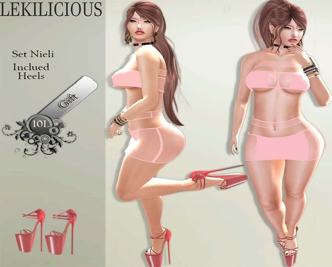 . : Lekilicious Store: .Set Nieli Salmon - L  & M Store