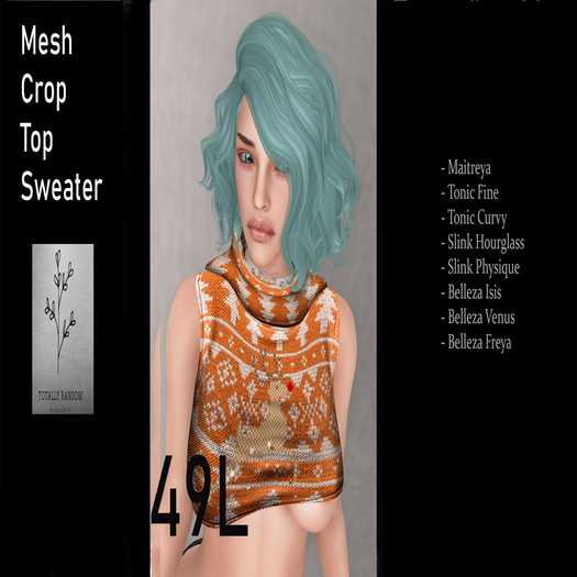 Orange cROP tOP rEVEALING Ugly Sweater Rudolf Box 12.3.18