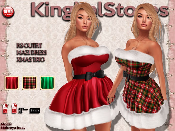 KS OUTFIT MAZI DRESS XMAS TRIO
