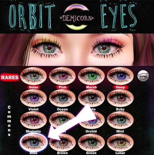 {Demicorn} Orbit Eyes - Blue
