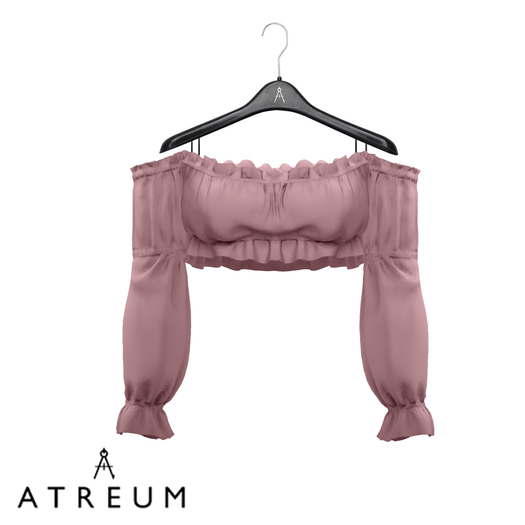 Atreum - Ruffled Crop Top Carnation Pink
